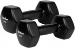 Hantelki żeliwne winylowe HEX 2x6kg, REBEL ACTIVE