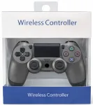 Žaidimų pultelis Belaidis žaidimų pultelis DS4 W ProGrip Steel juodas &ndash; tinka PS4, PC, Android ir iOS, spalva: pilka