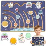 Tooky Toys Edukacinė lenta Tooky Toy, kosminis labirintas