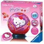 Ravensburger 3D dėlionė-rutulys &bdquo;Hello Kitty &scaron;irdelė&ldquo;, 108 det., nuo 7 m.