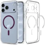 Dėklas SPIGEN ULTRA HYBRID MAGSAFE IPHONE 17 PRO / 18 PRO CLEAR/BURGUNDY