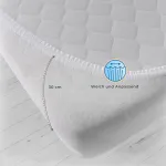 Čiužinys Nomads textile comfortguard neper&scaron;lampamas čiužinio užvalkalas 200 x 200 cm, 100% medvilnė, laidus orui ir drėgmei, 200 x 200 cm čiužinio apsauga, 200 x 200 cm čiužinio apsauga, skalbiamas paklotas nuo &scaron;lapimo