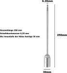 Kempingo atramų prailgintuvas su 19 mm galvute, 25 cm