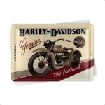 Nostalgic Art - Harley Davidson Motorcycles - 750 Flathead metalinis atviruko ženklas