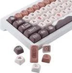 Jaketsai Moa profilio Pbt klavi&scaron;ų dangteliai 60 procentų, 136 klavi&scaron;ai, individualizuotas dažų sublimacijos Ansi i&scaron;dėstymo klavi&scaron;ų dangtelių rinkinys, suderinamas su Cherry Mx jungiklių mechanine klaviatūra