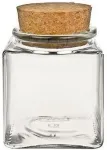 Viva housewares stiklinis prieskonių indelis su kam&scaron;tiniu dangteliu, tinkamas naudoti kaip stiklinis indelis ir dėžutė prieskoniams, druskai ir kt., 200 ml