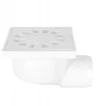 Pvc trapų grotelės dn50 10x10 &scaron;oninės baltos spalvos des