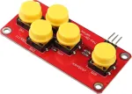 Klaviatūra Haljia ad klaviatūros simuliacijos elektroniniai statybiniai blokai, 5 mygtukai, modulis analoginis klavi&scaron;as suderinamas su arduino jutiklių i&scaron;plėtimo plok&scaron;te