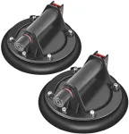 Toosoar Profesionalus vakuuminis siurbtukas 8 colių (20 cm) 2 vnt. rinkinys - 200 kg keliamoji galia stiklui, plytelėms ir marmurui - pramoniniai siurbtukai su ergonomi&scaron;ka rankena