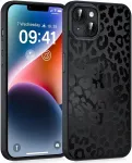 Coiwxmoi magnetinis telefono dėklas, skirtas iphone 14/iphone 13 6.1 colio, suderinamas su magsafe, esteti&scaron;kas leopardų ra&scaron;to permatomas mergaičių dėklas, matinis pc plonas tpu smūgiams atsparus apsauginis dangtelis