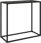 Konsolinis staliukas, juodas, 80x35x75cm, grūdintas stiklas
