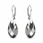 Diamond Sky Jewelry Sidabriniai auskarai moterims DiamondSky &bdquo;Baroque II (Juodas Diamond Light Chrome)&bdquo; su Swarovski kristalais