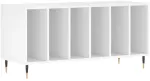 Vinilinė plok&scaron;telė Vinilinių plok&scaron;telių spintelė, balta, 100x38x48cm, mediena