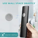 Ieron 2 galingų magnetinių nuotolinio valdymo pultelių laikiklių pakuotė, stiprus magnetas laikikliui, nereikia gręžti, skirtas tvirtinti prie sienos maitinimo blokams, mar&scaron;rutizatoriui, duomenų kabeliui