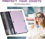 E-ink Air piniginė, piniginė su E Ink pritaikomu tekstu/pasidaryk pats paveikslėliu, personalizuota piniginė, Rfid blokuojantis kreditinių kortelių dėklas, minimalistinė priekinė ki&scaron;enė, kreditinių kortelių dėklas, dovana vyrams/moterims (juoda), A02