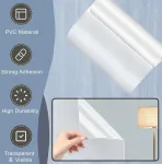 Katės sofos apsauga nuo įbrėžimų, 30 cm x 5 m, dvipusė pvc katės apsauga nuo įbrėžimų, sofos apsauga katei su 50 vinių, lipni plėvelė nuo įbrėžimų, pjaustoma, skirta stalo kampų ir sienų apsaugai