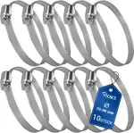 Vioks 10 vnt. žarnų spaustuvai 70-90 mm, nerūdijančio plieno
