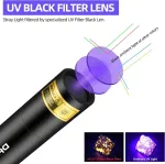 Darkbeam uv 365nm žibintuvėlis juodos &scaron;viesos įkraunamas usb mini ultravioletinis led &scaron;viestuvas woodsche lempa juodos &scaron;viesos žibintuvėlio detektorius naminių gyvūnų &scaron;lapimui, urano stiklui, akmenims, kietėjančiai dervai, v4