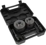 Grąžtas Karbido lizdų įgilinimo grąžtų rinkinys 82 mm ir 68 mm su sds plus ir &scaron;e&scaron;iabriauniu adapteriu, 2 centriniai grąžtai - idealiai tinka betonui, mūrui ir plytoms | profesionalus įrankis lizdams ir jungiklių lizdams