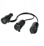Dvigubas 12/24v 4a lizdas su Usb 1a, 30cm laidas