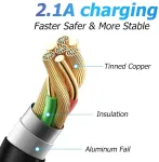 Yacsejao 90 laipsnių Usb Type-c kabelis Usb 3.0 A į Usb C auk&scaron;tyn ir žemyn kampu greito įkrovimo kabelis, suderinamas su ne&scaron;iojamuoju kompiuteriu, Pc, plan&scaron;etiniu kompiuteriu, telefonu ir daugiau (0.5 m / 1.6 ft)