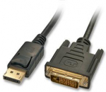 Adapteris - LINDY DisplayPort į DVI-D Adapterio Kabelis, 1920x1200@60Hz, 5 m, Juodas