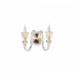 Sieninis &scaron;viestuvas Ideal Lux Wall lamp with 2 lights STRAUSS, E14, auksinis color