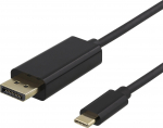 Kabelis Deltaco USBC-DP200, USB-C, DisplayPort, 2m