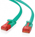 helos Patchkabel Cat 6 Ultraflach U/UTP RJ45 gr&uuml;n 20m AWG32