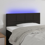 Galvūgalis su LED, juodos spalvos, 90x5x78/88cm, audinys