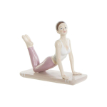 Dekoratyvinė figūrėlė DKD Home Decor Rožinė Derva Yoga (16 x 6 x 13 cm)