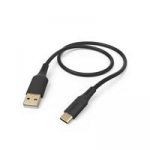 Hama Flexible, USB-A - USB-C, 1,5m juoda
