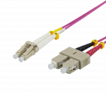 Optinis kabelis DELTACO OM4, LC - SC, duplex, multimode, 50/125, 10m / LCSC-710