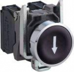 Schneider Electric Valdymo mygtukas 22mm juodas su grįžimu 1Z (XB4BA3351)