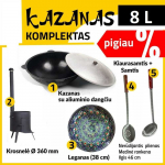 Ri&scaron;tan Komplektas: Krosnelė - Kazanas 8L - Leganas - Samtis - Kiaurasamtis