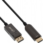 Kabelis InLine &reg; Rodyti Uostas yra HDMI OVP keitiklio kabelis, 4K / 60Hz, juodas, 20m