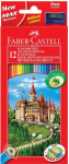 Spalvoti pie&scaron;tukai Faber-Castell Castle, 12 spalvų