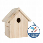 Garden&Fun Sodas ir pramogos pauk&scaron;čių lizdas, medinis, 17x15,5x20,5 cm, surinkimui, dažai įtraukti