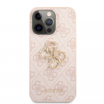 Dėklas GUHCP13L4GMGPI Guess PU 4G Metal Logo Case for iPhone 13 Pro Rožinė