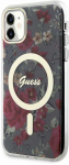 Dėklas GUESS GUHMN61HCFWSA IPHONE 11 / XR 6.1 "Žalias / KHAKI HARDCASE FLOWER MAGSAFE
