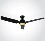 Lubinis &scaron;viestuvas 35W ventiliatorius su dimeriuojamu 22W LED &scaron;viestuvu, juodas, 3000/4000/5500K, 6310/B/V