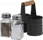 Excellent Houseware Druskinė ir pipirinė su stovu 3 vnt.