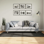 Kilimas ISTAN, antracito, 100x200cm, blizgus, auk&scaron;ti &scaron;ereliai