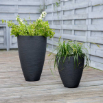 Apvalus sodo vazonas 45 x 70 cm antracitinis PATIO