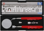 Bgs Technic Magnetinio kėlimo įrankis / apžiūrėjimo veidrodžio rinkinys | 4 vnt. (9197)