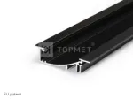LED juostos profilis FLAT8 H/UX, juodas, 2m