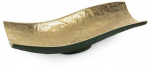 Eurofirany Dekoratyvinis metalinis dubuo, tamsiai žalias su auksiniais akcentais, modernus interjero akcentas, 33x15x8 cm, eleganti&scaron;ka namų dekoracija, stilingas padėklas