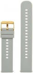 &bdquo;Pacific U27&ldquo; guminis laikrodžio dirželis - &scaron;viesiai pilkas/auksinis - 20 mm