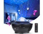 Žvaigždžiu projektorius - naktinė LED RGB lempa su valdymo pulteliu