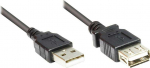 Kabelis USB Good Connections USB-A - USB-A 5 m Juodas (2511-OF5S)